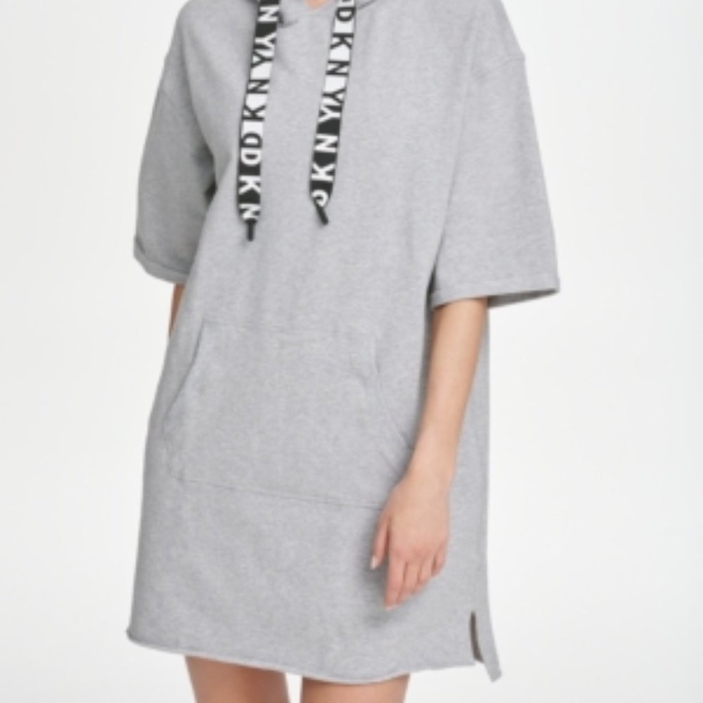 DKNY Sport Logo Hoodie Dress S